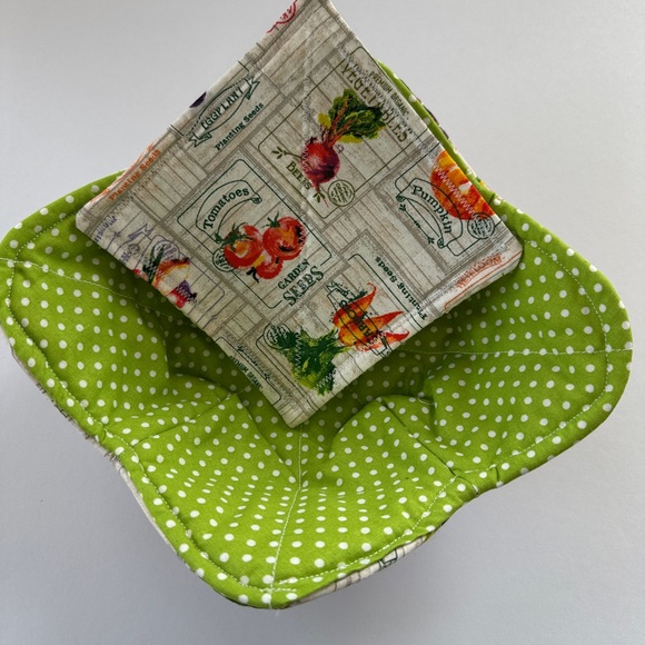 Hand Crafted Other - Garden Seeds bowl cozy and jar gripper